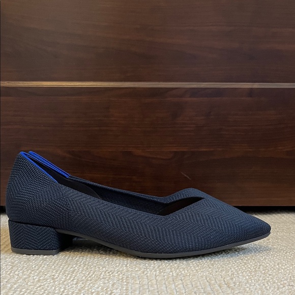 Rothy’s Women’s The High Point Shoes in Navy Herringbone sz 12.5 NWOB Minimalist - Picture 1 of 10